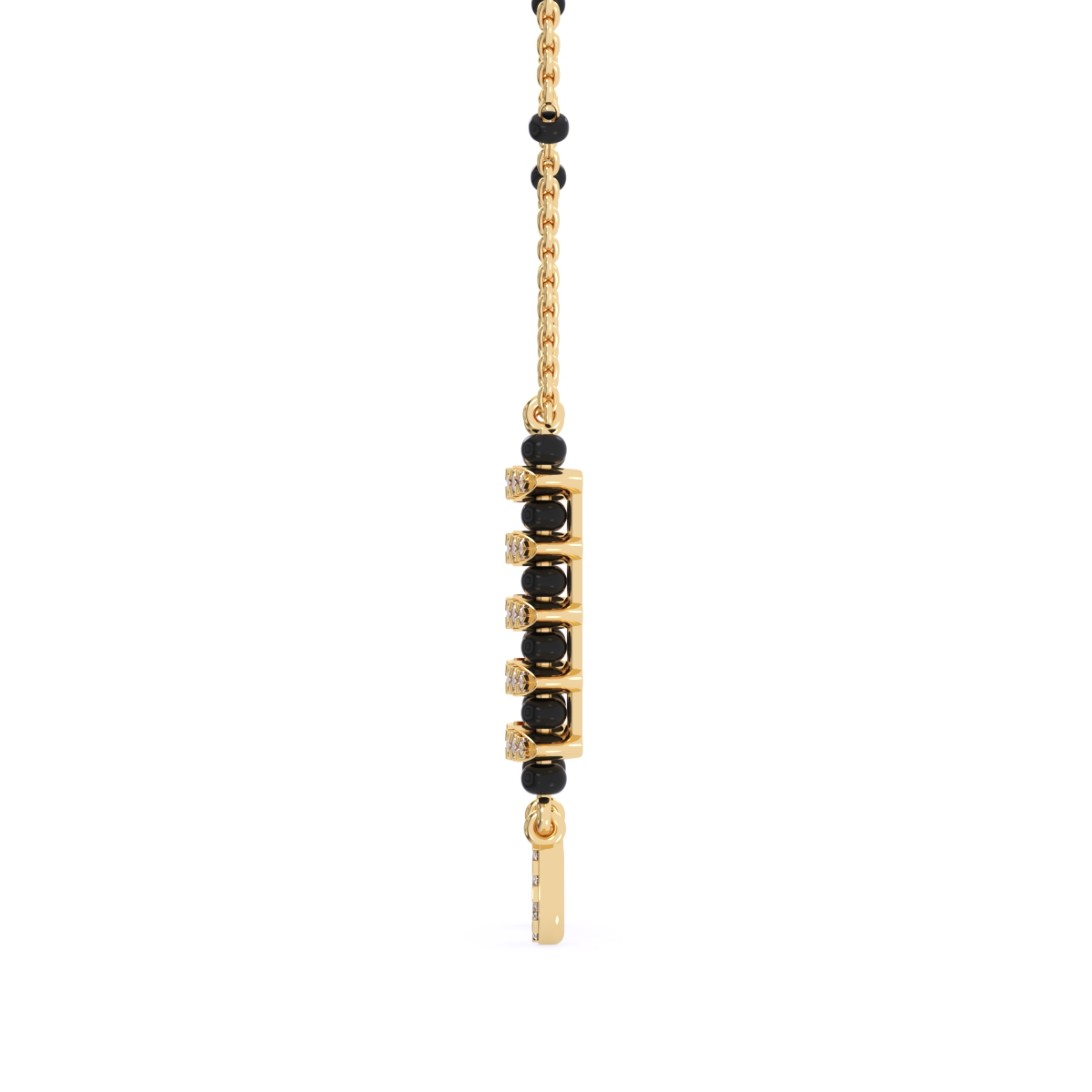 Charming Round Cluster Diamond Mangalsutra
